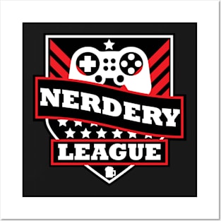 Nerdery League Black/Red Posters and Art